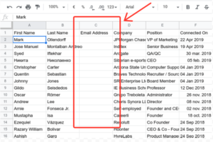 Is there a way to export contacts from LinkedIn to Excel?